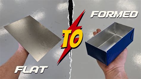 forming metal into square boxes|how to make sheet metal boxes.